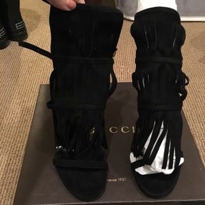 Gucci fringe sandals 6.5 36.5 new